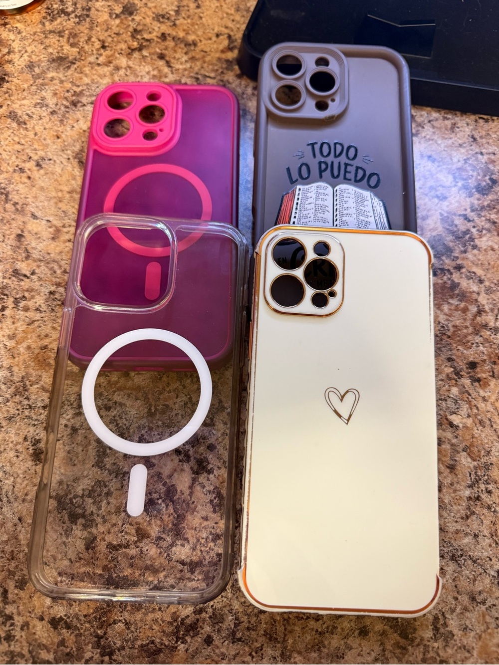 Pink and Clear iPhone Magnetic Case Bundle iPhone 16 pro max